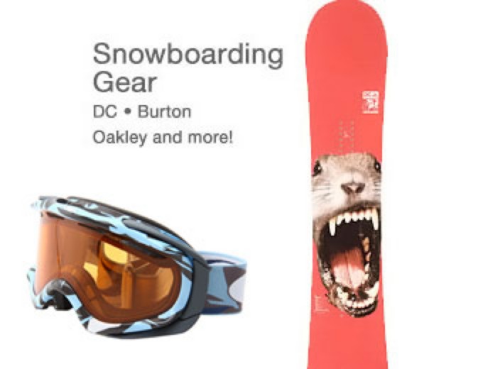 Up to 75% off Snowboarding Gear