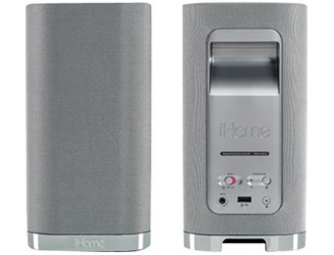 iHome iW3 Silver Airplay Wireless Speakers