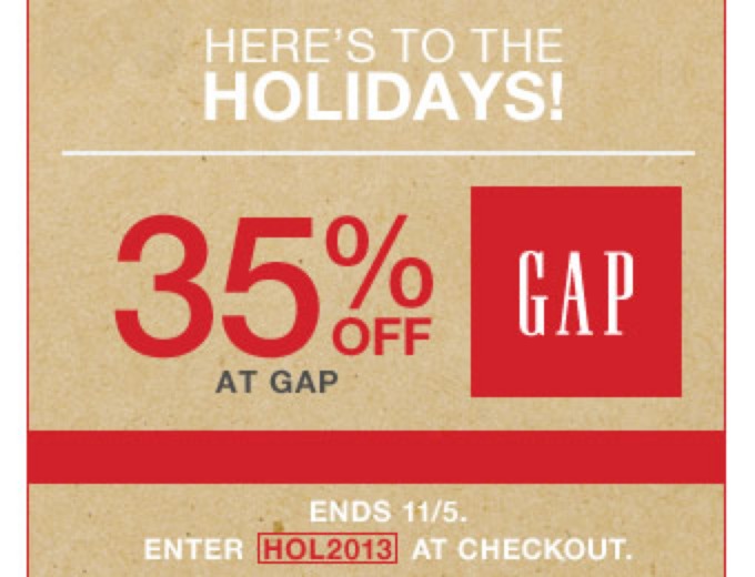 Save 35% off Your Order at Gap.com