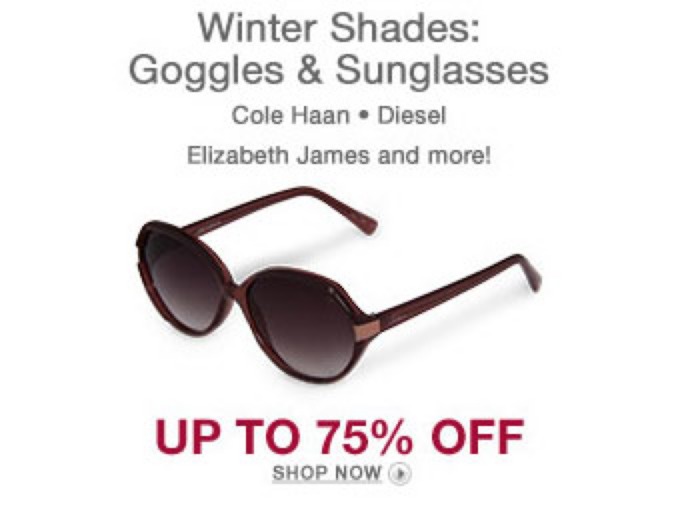 Up to 75% off Designer Winter Shades & Goggles