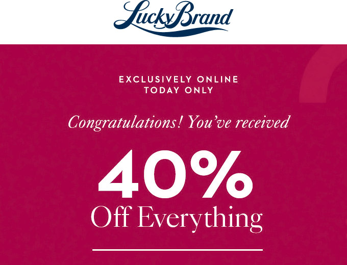 Everything at Lucky Brand