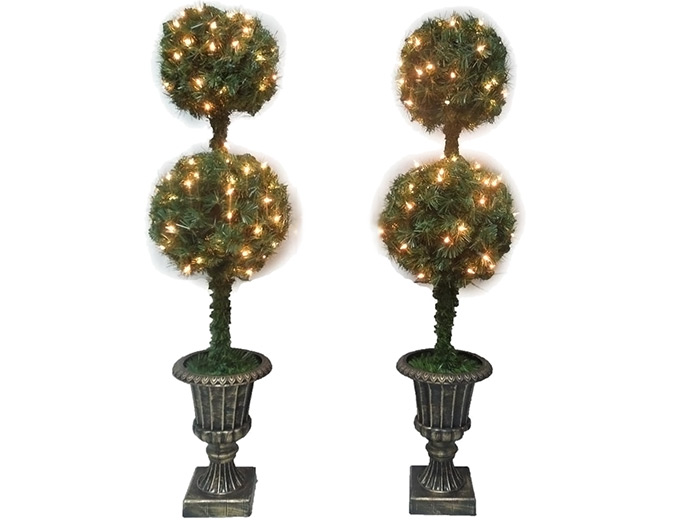 4' Double Ball Artificial Topiary Trees