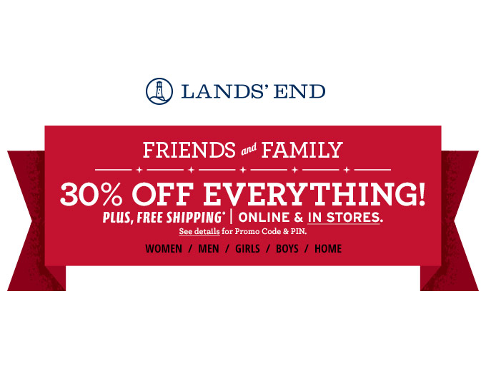 Save 30% off Everything at Lands' End