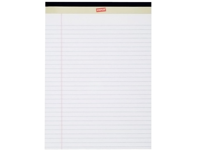 72x Staples Perforated Writing Pads