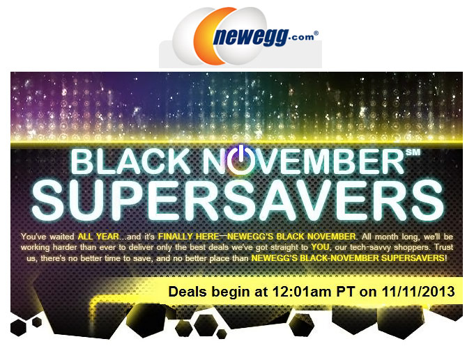 Newegg Black November Supersaver Deals