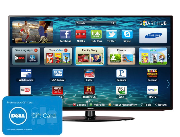 Free $125-$250 Gift Card w/ HDTV Purchase at Dell