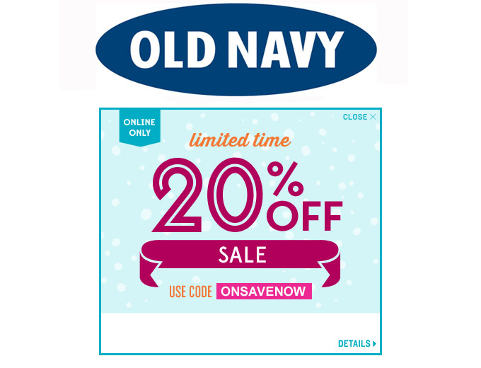 Extra 20% off Your Purchase at Old Navy