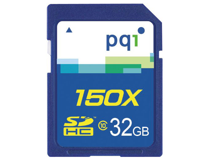 PQI 32GB Class 10 SDHC Flash Memory Card