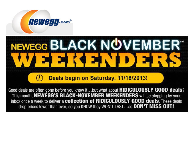 Newegg Black November Weekend Deals - $100s off