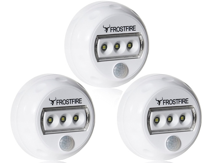 3-Pack Frostfire Motion Sensing LED Nightlights
