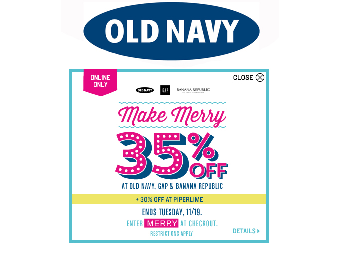 Save 35% off Your Purchase at Old Navy