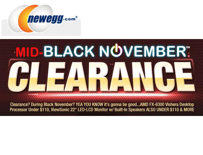 Newegg Mid-Black November Clearance Sale