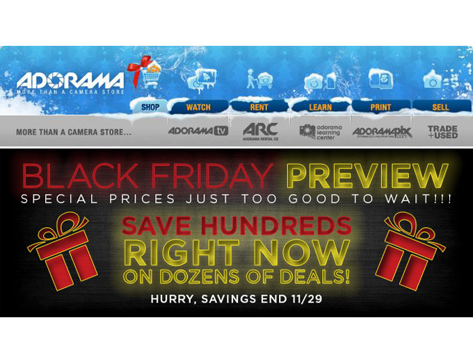 Adorama Black Friday Preview Deals