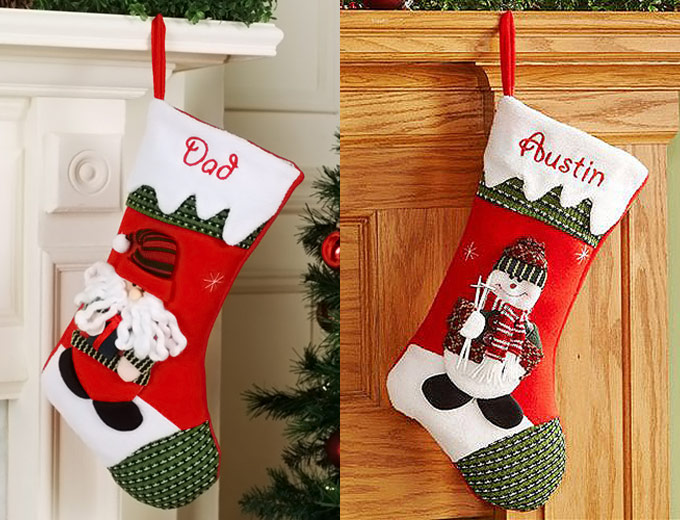 Personalized Snow Cap Christmas Stockings