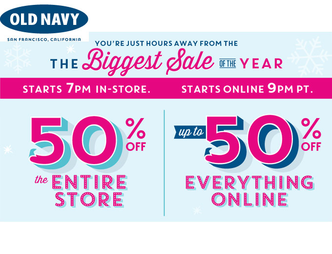 Old Navy Black Friday Deals - 50% off Everything