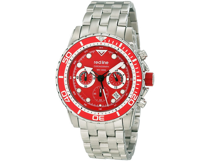 Red Line Piston Chronograph Red Dial Watch