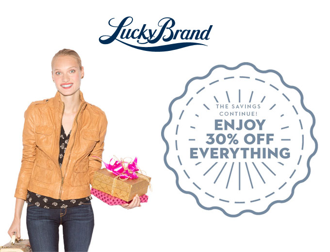 Extra 30% off Everything at Lucky Brand