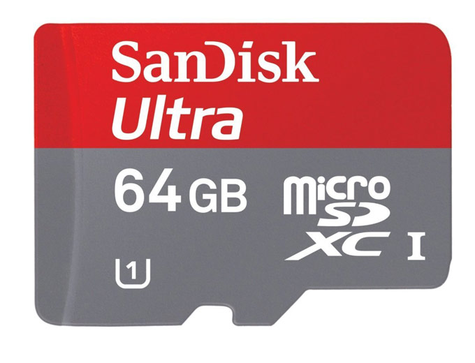 SanDisk Pixtor 64GB microSDHC Memory Card