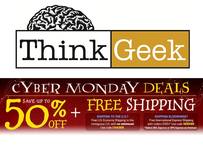 ThinkGeek Cyber Monday Deals + Free Shipping