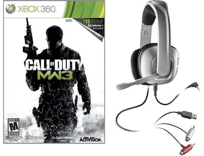 CoD: MW3 w/ Plantronics X40 Headset Xbox 360