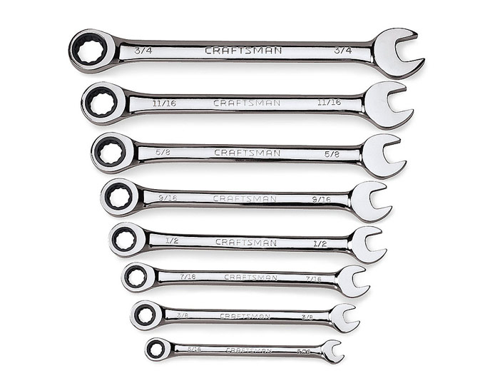 Craftsman 8PC Inch Ratcheting Wrench Set