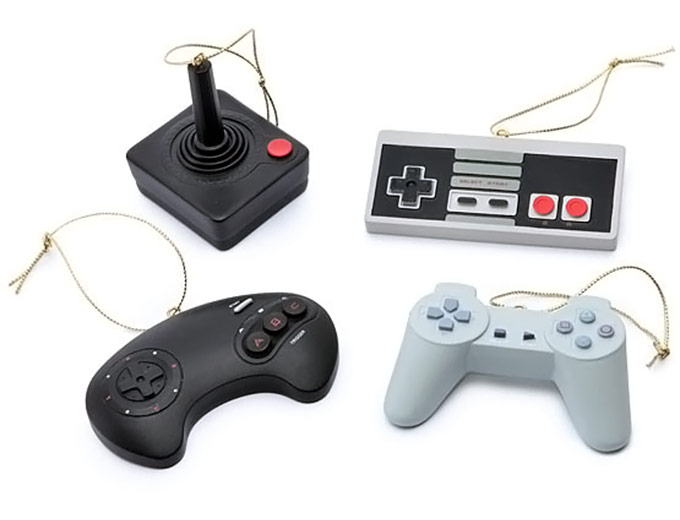 Classic Video Game Controller Ornament Set