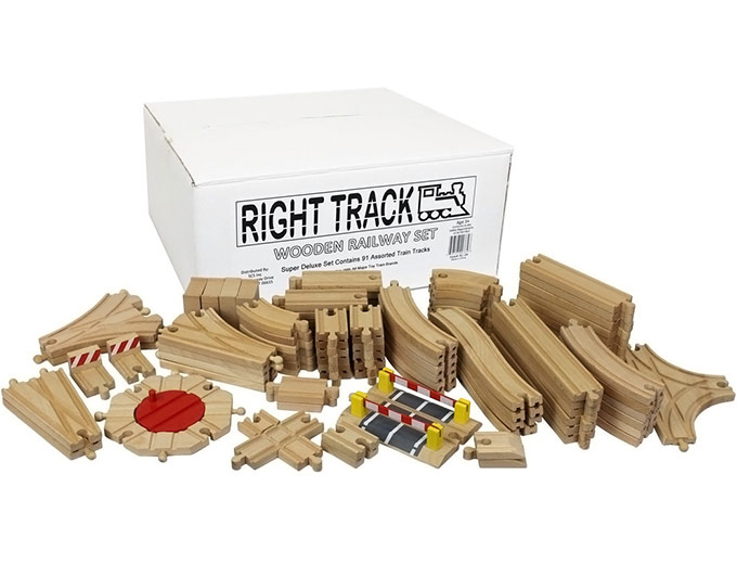 Right Track Toys Wooden Train Track Set