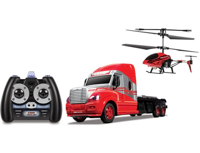 MegaHauler RC Helicopter & Truck Combo