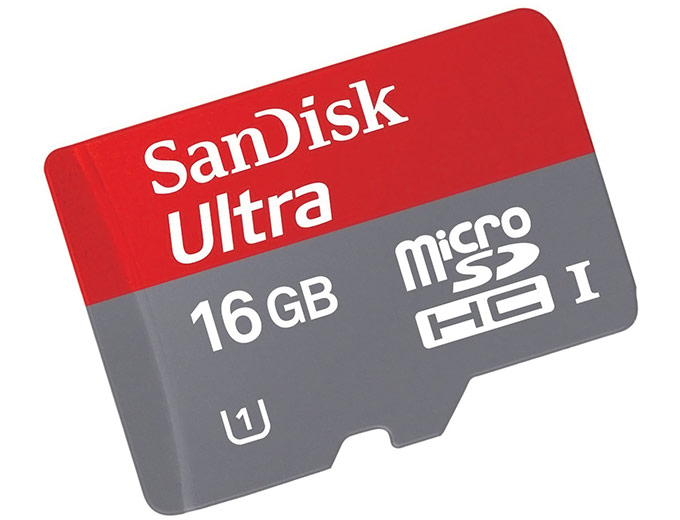 SanDisk Ultra 16GB MicroSDHC Memory Card