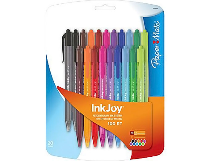 PaperMate InkJoy 100RT Pens, 20/Pack