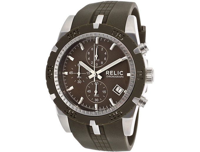 72% off Relic ZR66042 Men's Chronograph Green Watch $26.99 + Free Shipping