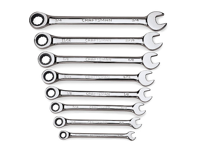 Craftsman 8-PC Inch Ratcheting Wrench Set