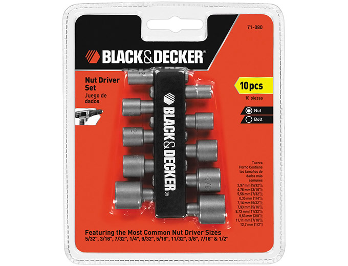 Black & Decker 10-Pc Nutdriver Set