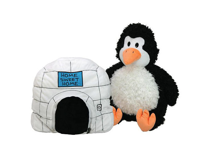 Happy Napper Penguin to Igloo Pillow