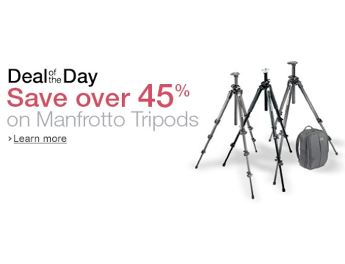 Up to 55% off Manfrotto Tripods