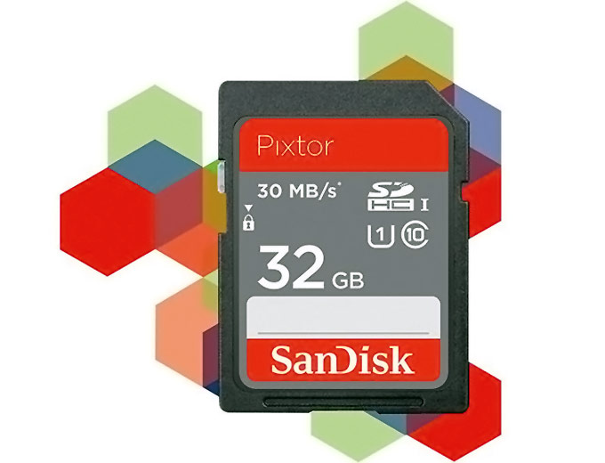 SanDisk Pixtor 32GB SDHC Memory Card