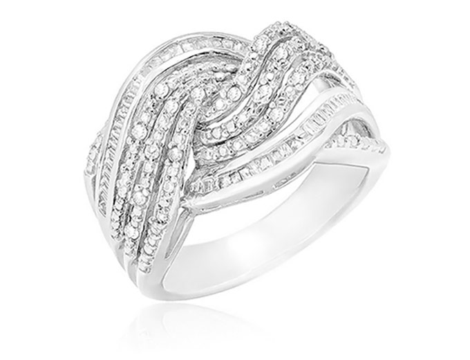 .25 Carat Diamond Silver Overlay Ring