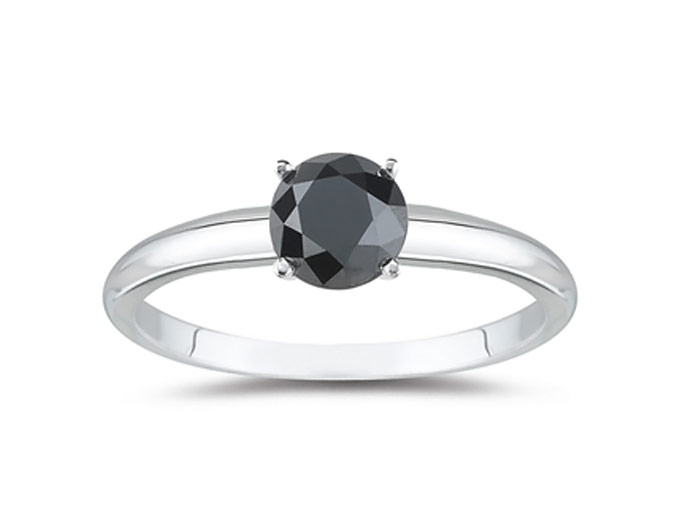 .25 Carat Black Diamond Solitaire Ring