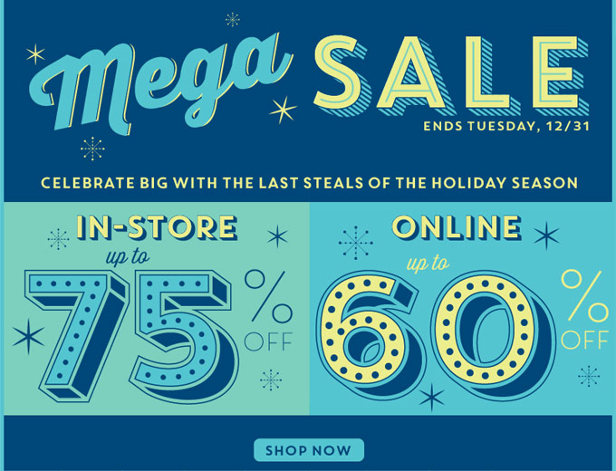 Old Navy Mega Sale - Up to 75% off