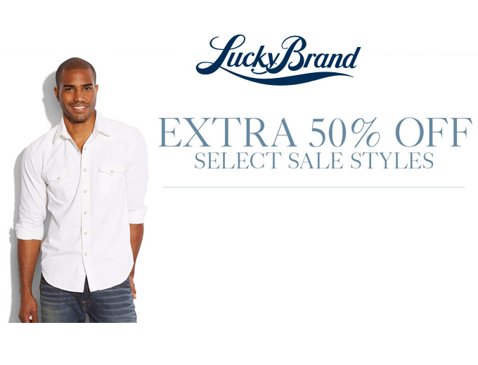 Extra 50% off at Lucky Brand