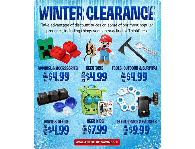 ThinkGeek Winter Sale - Toys, Tools & Accessories