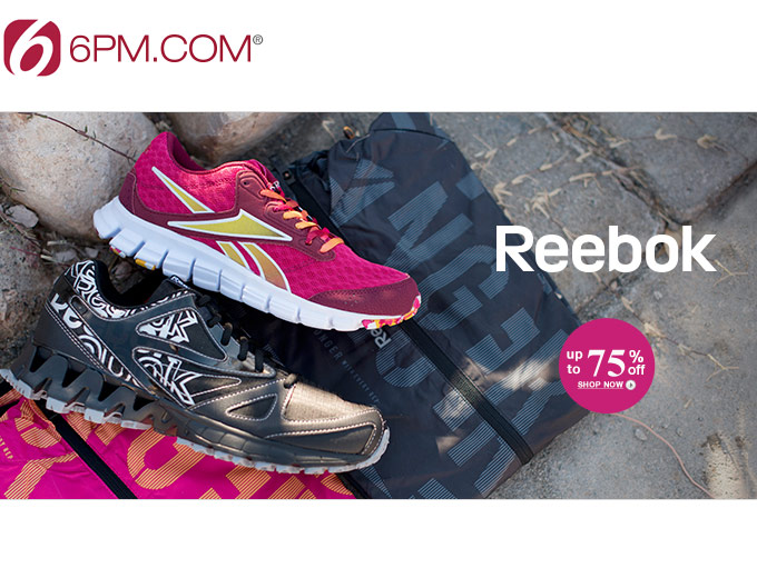 Up to 75% off Reebok Shoes & Apparel