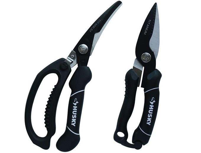 Husky 2-Pc Multi-Purpose Titanium Scissors for $4.98