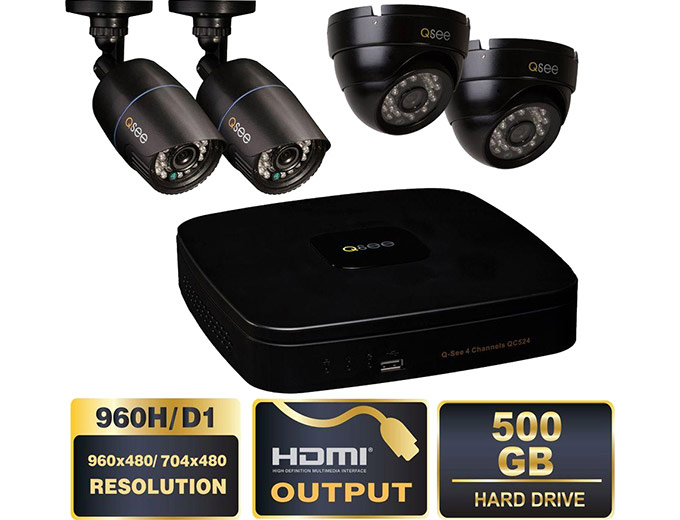 Q-SEE Premium 4-Ch 500GB Surveillance System