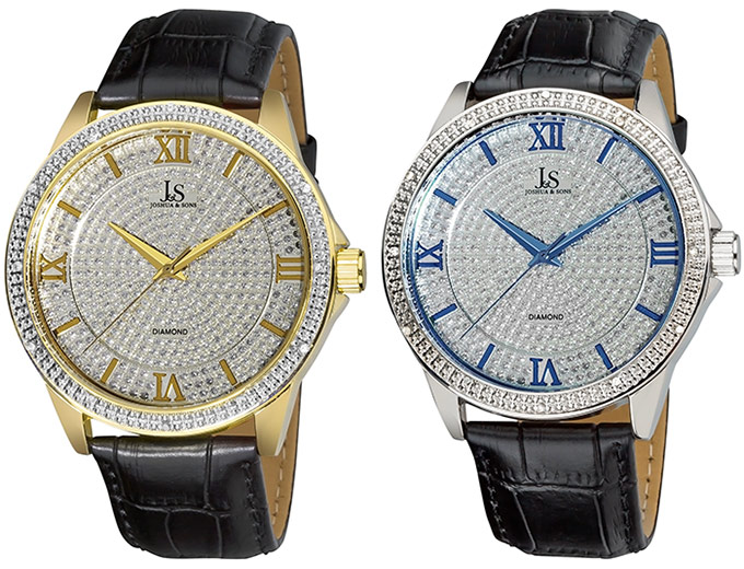 Joshua & Sons Diamond Accented Watches