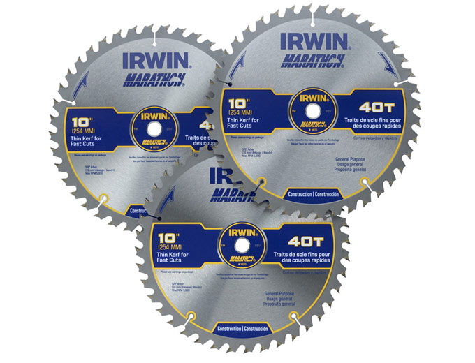 Irwin 3-Pk Marathon 10" Circular Saw Blade