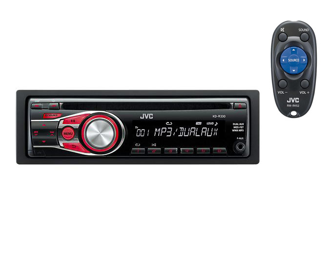 JVC KDR330 In-Dash CD Deck with Remote