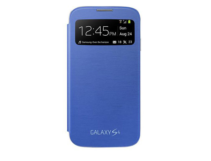Samsung Galaxy S4 S-View Blue Folio Case