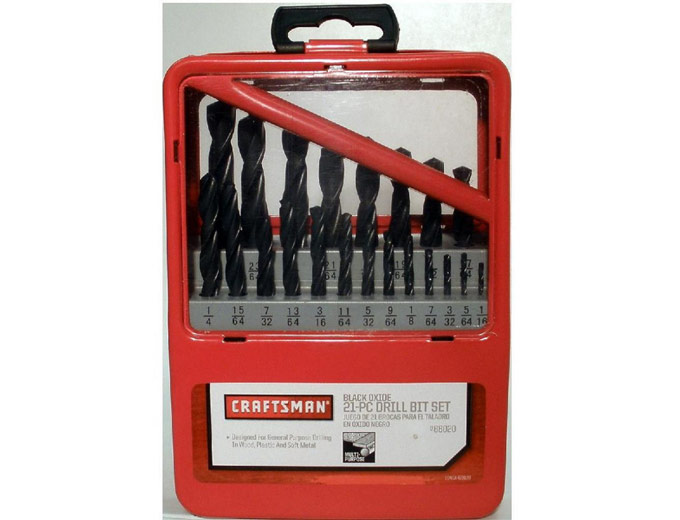Craftsman 21-Pc Black Oxide Drill Bit Set