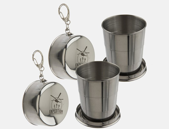 2pk Stainless Steel Collapsible Cup